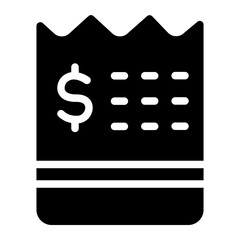 Receipt Solid Icon