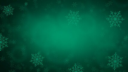 Abstract snowflake with bokeh backgrounds on green backgrounds in Christmas Holiday , illustration Wallpaper