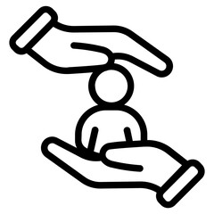 Team support Line Icon