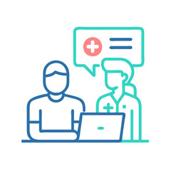 Professional Nursing Station Icon Vector Illustration