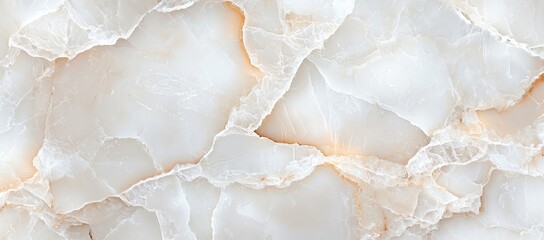 Close-up of a white onyx pattern, showcasing its intricate and translucent texture, ideal for use in decorative or architectural design projects.
