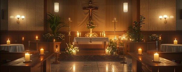 Obraz premium Spa Room with Sunlight and Candles on Transparent Background