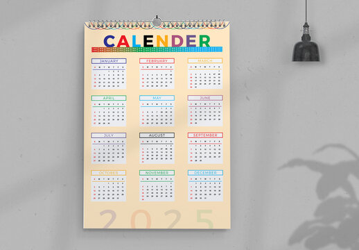 Calendar Template Layout