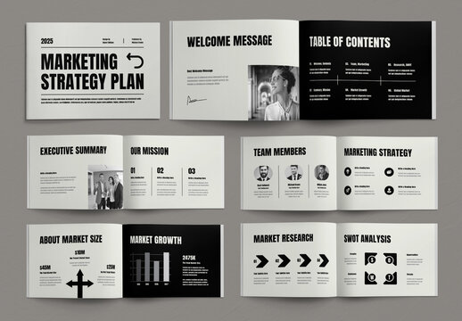 Marketing Strategy Business Plan Brochure Design Template