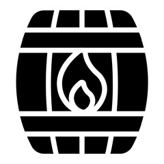 Explosive barrel Solid Icon