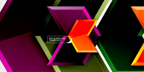 Technology dynamic arrow geometric background. Vector Illustration For Wallpaper, Banner, Background, Card, Book Illustration, landing page