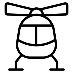 Helicopter Line Icon