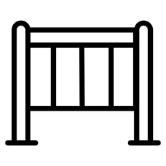 Iron fence Line Icon