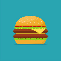 Burger fast food vector illustration