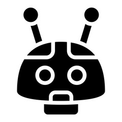 Robot head Solid Icon