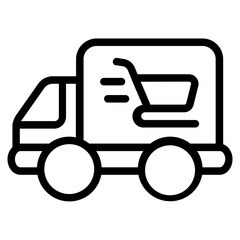 Shopping delivery Line Icon