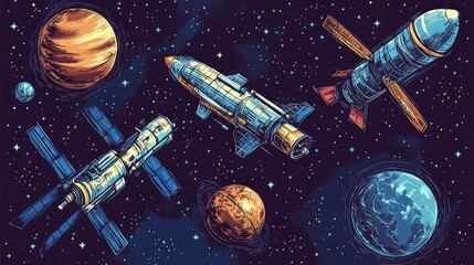 Fototapeta premium Rocket, Generative AI