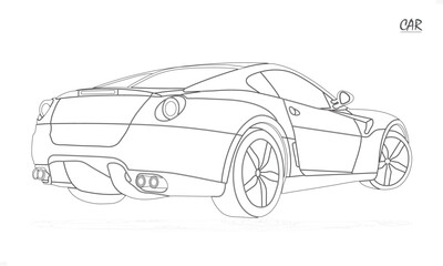 Obraz premium car icon, Luxury premium realistic car. 