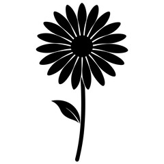 Daisy silhouette vector illustration