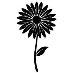 Daisy silhouette vector illustration
