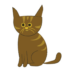 hand drawn cartoon illustration of a cat