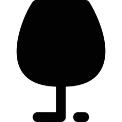 Simple vector icon on a theme wine glass