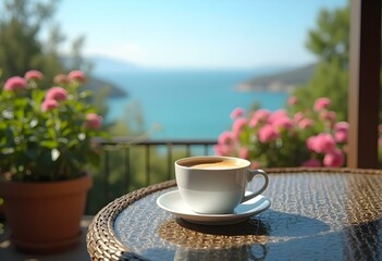 Pictures of Good Morning by the Sea: Sipping Coffee with a View