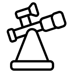 Reflector telescope Line Icon