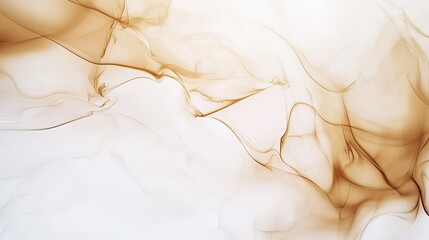Ethereal Flowing Abstract Art with Soft Brown and White Tones