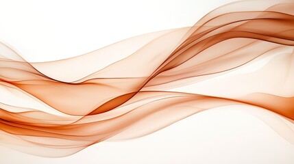 Naklejka premium Ethereal Flowing Waves of Warm Amber Hues on Soft Background