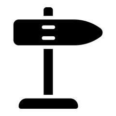 Wooden sign Solid Icon