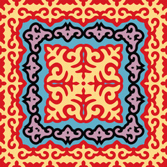 Kazakh asian nomadic design tribes on background