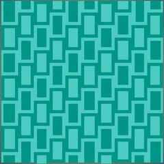 A modern geometric pattern featuring turquoise rectangles interlocking in a seamless design. This abstract art evokes a sense of balance and symmetry, perfect for contemporary backdrops.