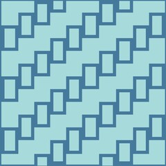 Fototapeta premium Abstract seamless geometric pattern featuring interlocking rectangles in varying shades of blue. Ideal for backgrounds, wallpapers, and design projects needing a modern and clean aesthetic.