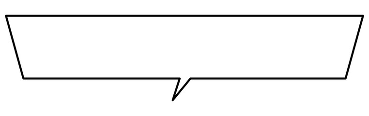 Obraz premium 横長の四角い吹き出し