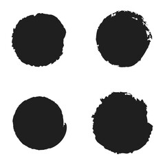 Grunge brush stroke shapes elements design. Vector illustration