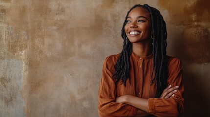 Fototapeta premium The Smiling Confident Woman.