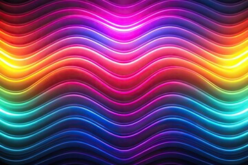 Fototapeta premium Colorful neon gradient wallpaper background with abstract wavy design