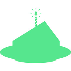 Happy birthday single vector icon