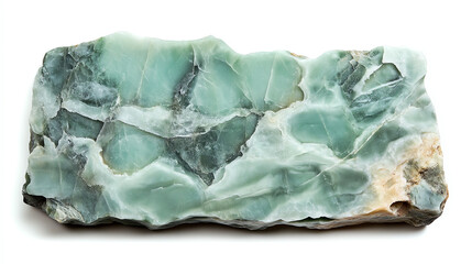 Obraz premium Seafoam green fluorite mineral with crystalline structure