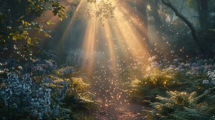 Sunbeams in the Forest