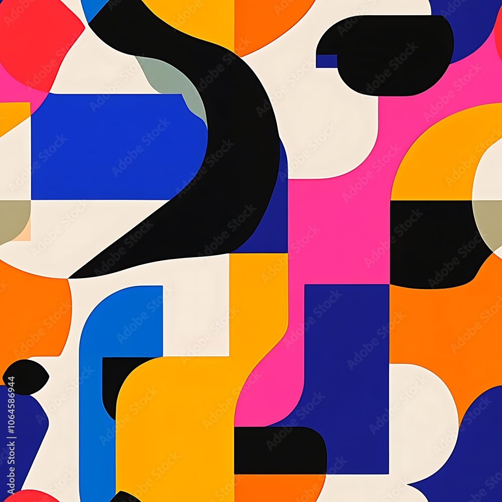 Poster generative ai abstract pattern with dynamic layers