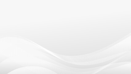 Abstract White Curvy Lines Minimalist Design