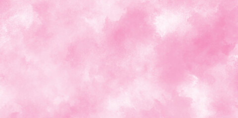 watercolor stain of pink paint with washes of watercolor, aquarelle paint paper textured canvas of pink soft color stains and splashes, hand painted soft and light cloudy watercolor background.