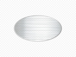 Texture of corrugated oval shaped glass.