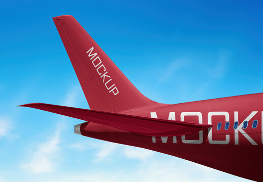 Airplane Tail Mockup With Generative AI