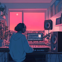 Generative AI Lo-Fi music picture