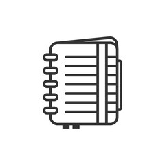 Book agenda  icon isolated vector illustration.