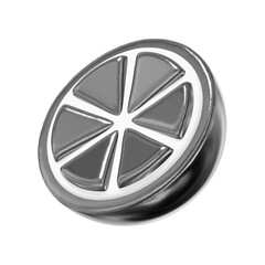 Obraz premium 3d render of metallic chrome object graphic icon