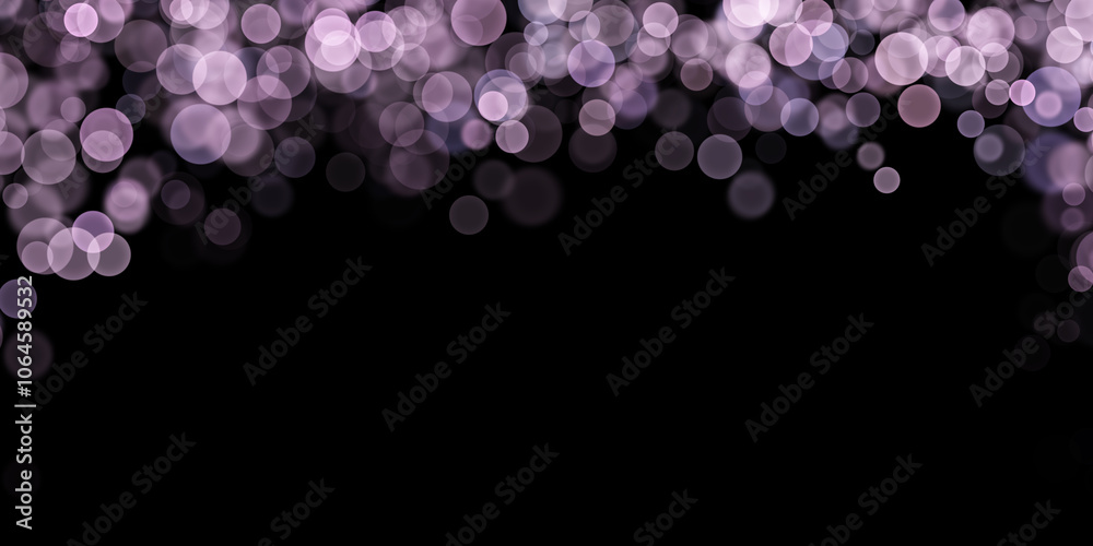 Wall mural abstract christmas bokeh background with dark background