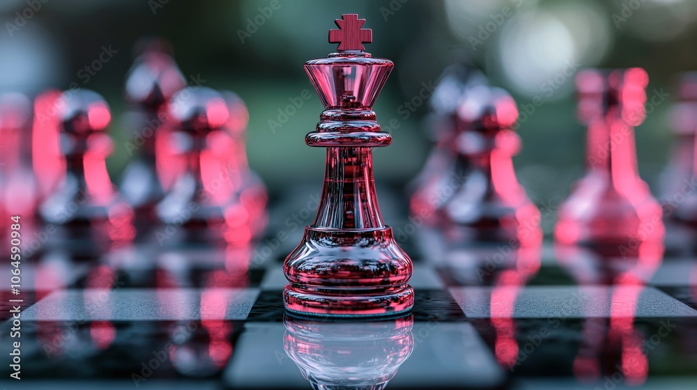 Leinwandbilder master your business mindset strategically visualize success like a chess game with discipline and f