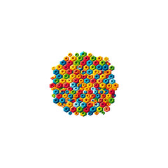 Colorful geometric Shapes Hexagon