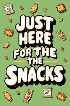 Minimalist poster featuring the phrase &ldquo;Just Here for the Memes&rdquo; in playful, modern typography on a clean background.