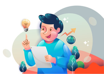 Digital marketing concept illustrations. Modern flat design illustration of Data Analysis.