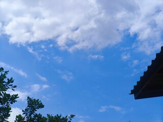 the sky and the clouds